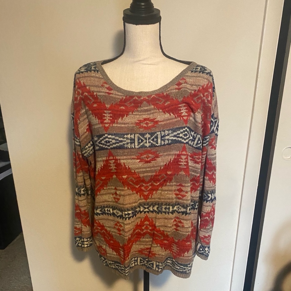 Denim & Supply Women’s Southwestern Knit Sweater – Size Small